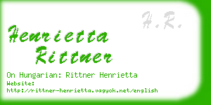 henrietta rittner business card